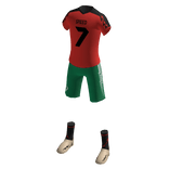 7 Suit - Soccer Red Green Costume