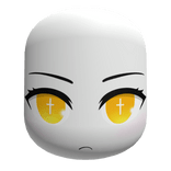 Cute Angel Anime Girl Face - White