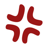 ♡ Cute Angry Anime Expression Sticker Dark Red
