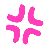 ♡ Cute Angry Anime Expression Sticker Hot Pink