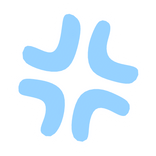 ♡ Cute Angry Anime Expression Sticker Light Blue
