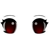 (˶ᵔ ᵕ ᵔ˶) cute anime eyes in red