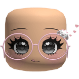 Cute Anime Face W Lovely Rabbit Pink Glasses