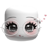 Cute Anime Face W Lovely Rabbit White Glasses