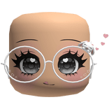 Cute Anime Face W Lovely Rabbit White Glasses