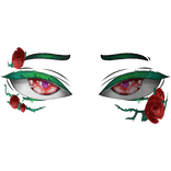 Cute Anime Girl Eyes Eyelashes - Red Roses