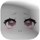 Cute Anime Sad face pink