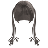 cute ash brown dollette pigtails