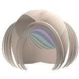 ♡ cute baby pigtails blonde & rainbow bangs