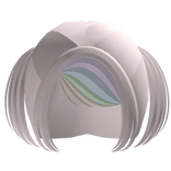 ♡ cute baby pigtails pink & rainbow bangs