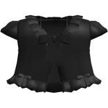 🤍 cute babydoll ruffle bow top black