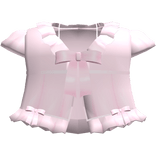 🤍 cute babydoll ruffle bow top pink