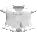 🤍 cute babydoll ruffle bow top white