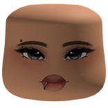 Cute Baddie Makeup Face W Piercings Cheeks Head