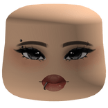 Cute Baddie Makeup Face W Piercings Cheeks Head