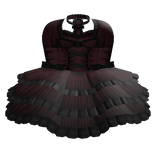 Cute Ballerina Dress In Red And Black