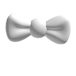 cute basic white bow hairclip