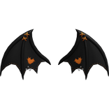 Cute Bat Wings – Black & Orange