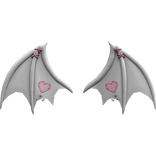 Cute Bat Wings – White & Pink