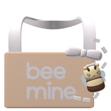 cute bee mine sign girl (3.0)