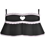 cute black and pink heart top w ruffles