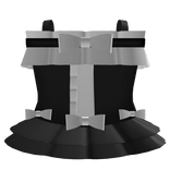 ♡ cute black and white bow dress