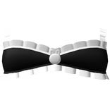 ♡ : cute black and white bunny top with ruffles