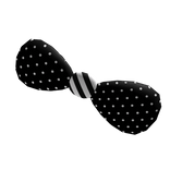 Cute Black And White Polka-Dot Bow