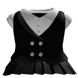 Cute Black & White Tuxedo Ruffle Dress