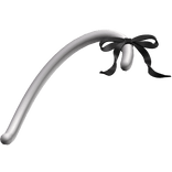 Cute Black Bow Cat Tail (White)