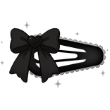 cute black bow hair clip sparkles