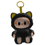 Cute Black Cat Labubu Plushie Keychain