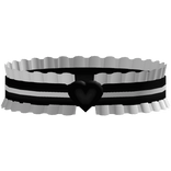 ♡ : cute black doll heart ruffled choker 