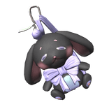 Cute Black Easter Bunny Bag Charm Keychain  🫐