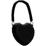 cute black glossy heart handbag