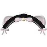 ♡‿ cute black kemonomimi headress w/ bow