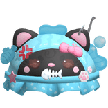 Cute Black Kitty Fish Hat