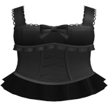 cute black laced shirt w bow