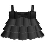 ♡ : cute black layered ruffle baby doll dress