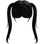 Cute black long pigtails 