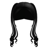 cute black long pigtails