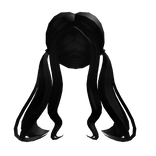 Cute Black Low Pigtails