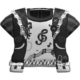Cute Black Music Note Piano Jacket 