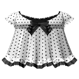 cute black n white polka dot babydoll dress 3.0