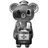 ꒰୨୧꒱Cute black nurse teddy bear