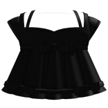 ♡ ˎˊ˗ Cute Black Petite Babydoll Bow Dress