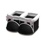 ♡ : cute black + pink winter fur boots