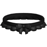 cute black ribbon bow ruffled collar