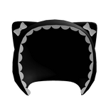 cute black ruffle hood w/ bows