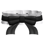 ♡꒰ cute black ruffled bow chocker